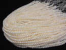 [Video] Fresh Water Pearl AAA Potato 5.5mm White half or 1strand beads (aprx.15inch/37cm)