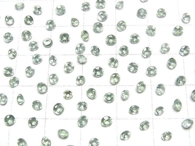 [Video]High Quality Green Kyanite AAA Loose stone Round Faceted 3x3mm 10pcs