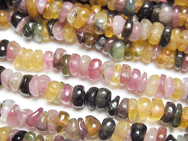 [Video] Multicolor Tourmaline AA+ Chips (Small Nugget) 1strand beads (aprx.15inch/36cm)