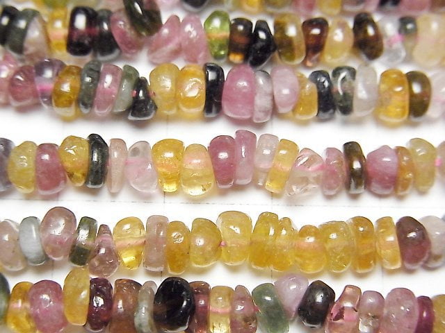 [Video] Multicolor Tourmaline AA+ Chips (Small Nugget) 1strand beads (aprx.15inch/36cm)