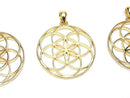 Metal parts Pendant [Seed of Life] 30mm Gold color 1pc