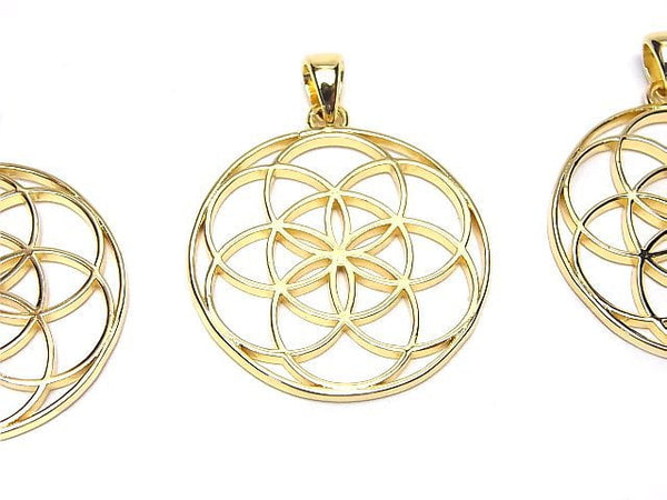 Metal parts Pendant [Seed of Life] 30mm Gold color 1pc