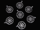 Metal parts Pendant [Seed of Life] 30mm Silver color 1pc
