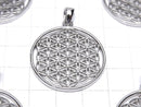 Metal parts Pendant [Flower of Life] 30mm Silver color 1pc