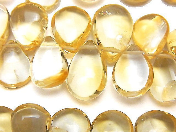 [Video]High Quality Citrine AAA- Pear shape (Smooth) half or 1strand beads (aprx.7inch/18cm)