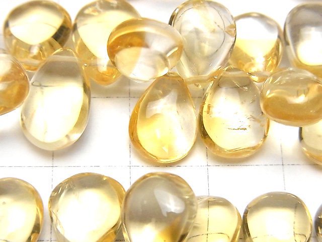 [Video]High Quality Citrine AAA- Pear shape (Smooth) half or 1strand beads (aprx.7inch/18cm)