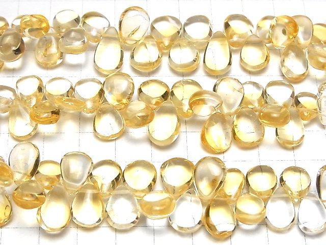 [Video]High Quality Citrine AAA- Pear shape (Smooth) half or 1strand beads (aprx.7inch/18cm)