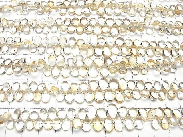 [Video] High Quality Citrine AAA - Pear Shape (Smooth) Half or 1 Strand (72pcs)