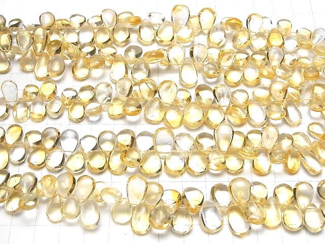 [Video]High Quality Citrine AAA- Pear shape (Smooth) half or 1strand beads (aprx.7inch/18cm)