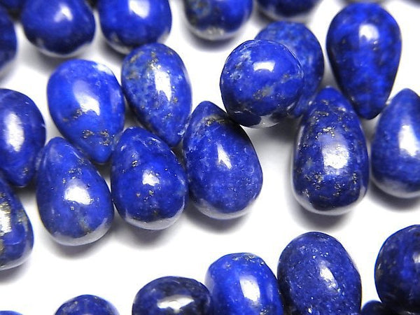 [Video]High Quality Lapislazuli AA++ Drop (Smooth) half or 1strand beads (aprx.5inch/12cm)