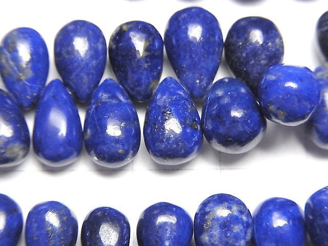 [Video]High Quality Lapislazuli AA++ Drop (Smooth) half or 1strand beads (aprx.5inch/12cm)