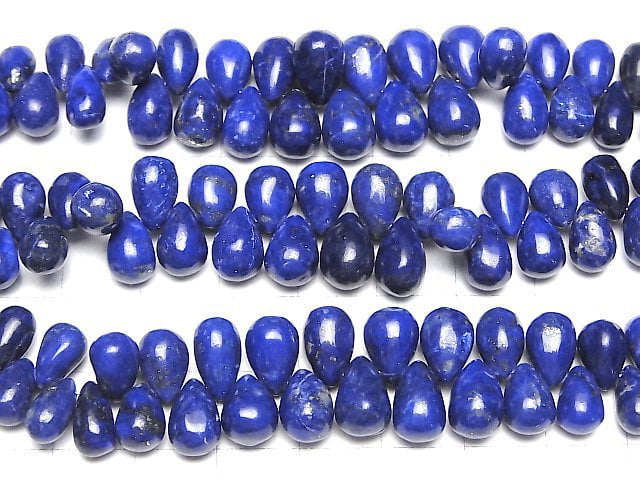 [Video]High Quality Lapislazuli AA++ Drop (Smooth) half or 1strand beads (aprx.5inch/12cm)