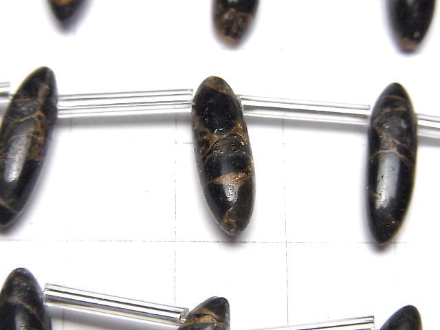 [Video]Copper Obsidian AAA Marquise Rice (Smooth) 1strand (8pcs)
