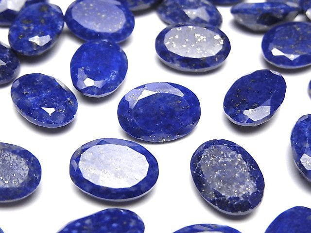 [Video]Lapislazuli AA++ Loose stone Oval Faceted 14x10mm 2pcs