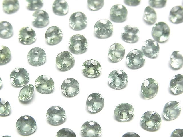 [Video]High Quality Green Kyanite AAA Loose stone Round Faceted 4x4mm 5pcs