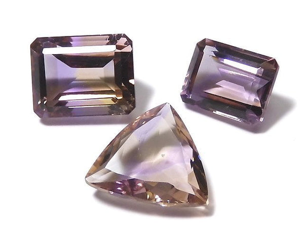 [Video][One of a kind] High Quality Ametrine AAA Loose stone Faceted 3pcs Set NO.91