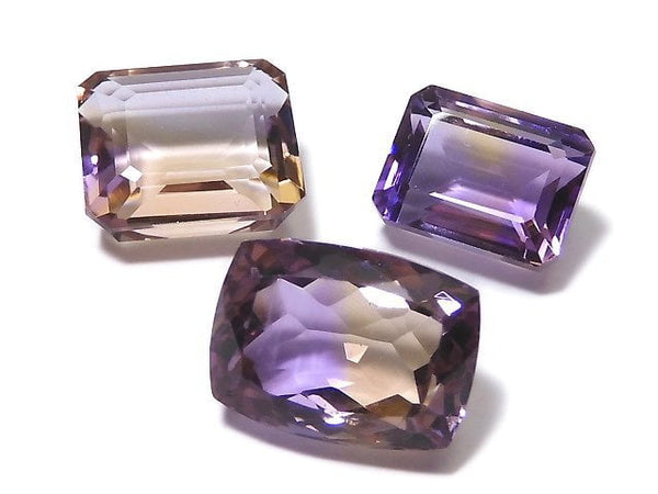 [Video][One of a kind] High Quality Ametrine AAA Loose stone Faceted 3pcs Set NO.94
