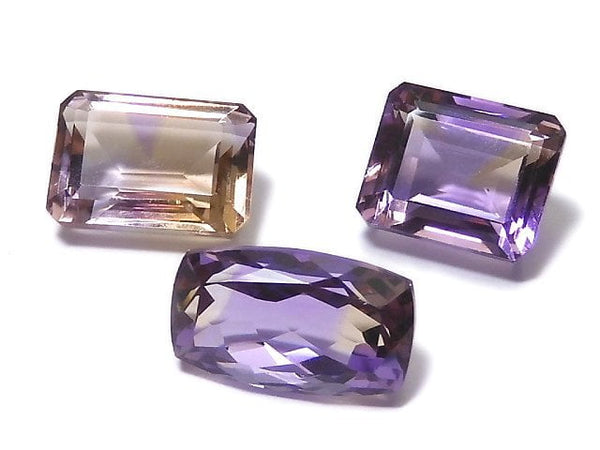 [Video][One of a kind] High Quality Ametrine AAA Loose stone Faceted 3pcs Set NO.98