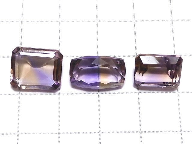 [Video][One of a kind] High Quality Ametrine AAA Loose stone Faceted 3pcs Set NO.99