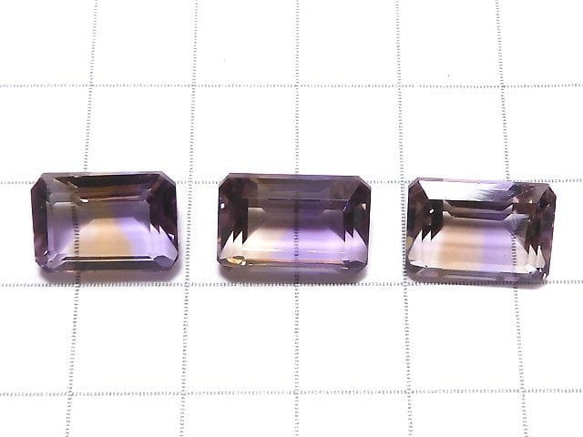 [Video][One of a kind] High Quality Ametrine AAA Loose stone Faceted 3pcs Set NO.100