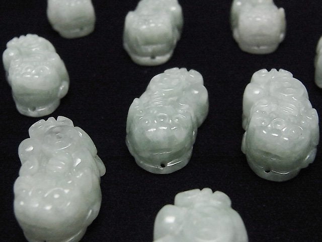 [Video] Burmese Jadeite AA+ Pixiu Carving 26x15mm 1pair