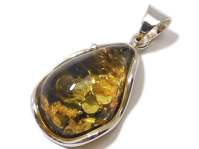 [Video][One of a kind] Baltic Amber Pendant Silver925 NO.26