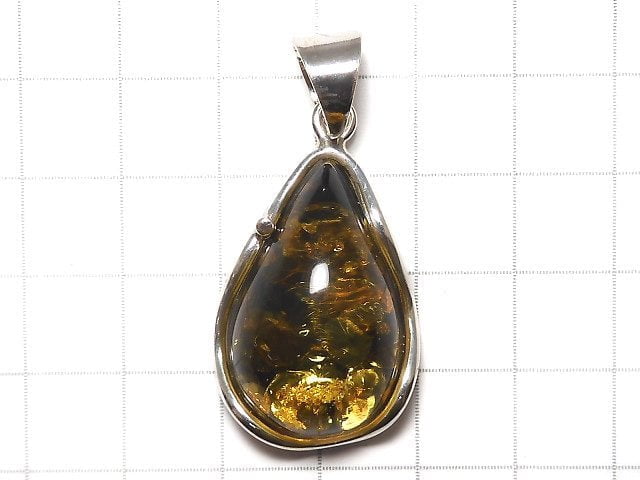 [Video][One of a kind] Baltic Amber Pendant Silver925 NO.26