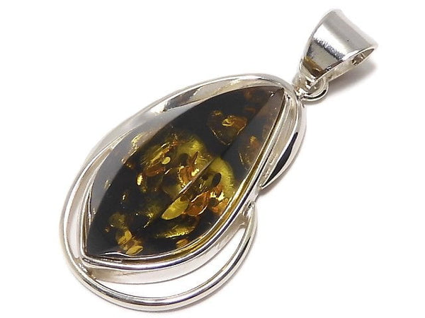 [Video][One of a kind] Baltic Amber Pendant Silver925 NO.27
