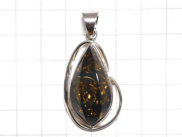 [Video][One of a kind] Baltic Amber Pendant Silver925 NO.27
