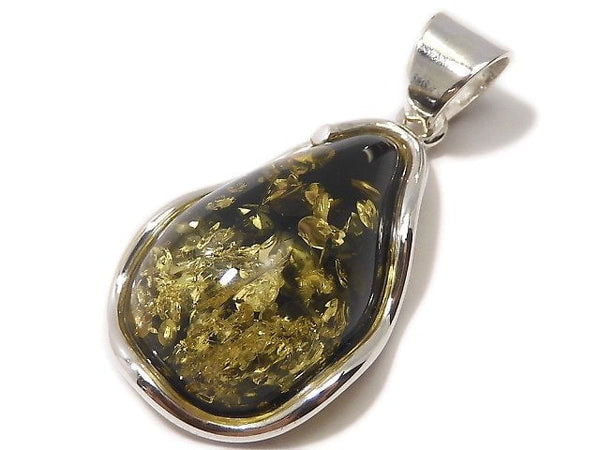 [Video][One of a kind] Baltic Amber Pendant Silver925 NO.29