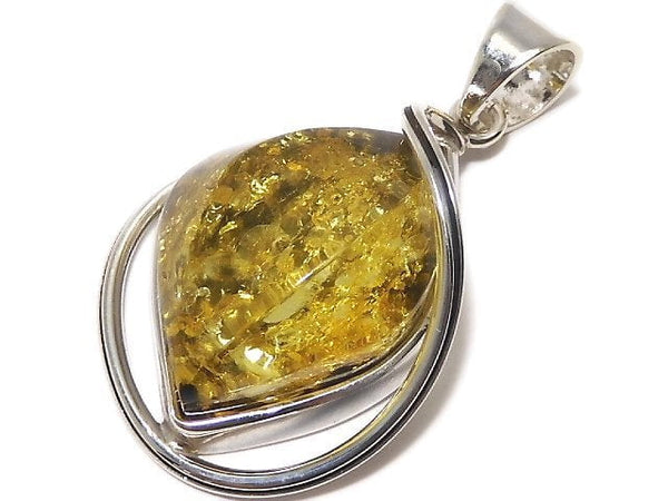 [Video][One of a kind] Baltic Amber Pendant Silver925 NO.31