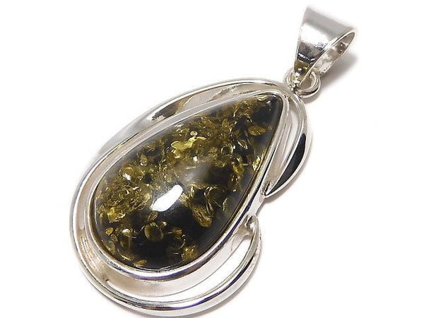 [Video][One of a kind] Baltic Amber Pendant Silver925 NO.32