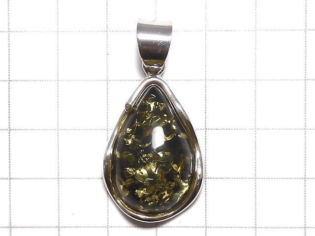 [Video][One of a kind] Baltic Amber Pendant Silver925 NO.34