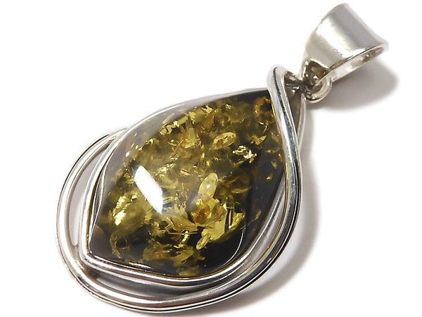[Video][One of a kind] Baltic Amber Pendant Silver925 NO.35