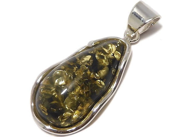 [Video][One of a kind] Baltic Amber Pendant Silver925 NO.36