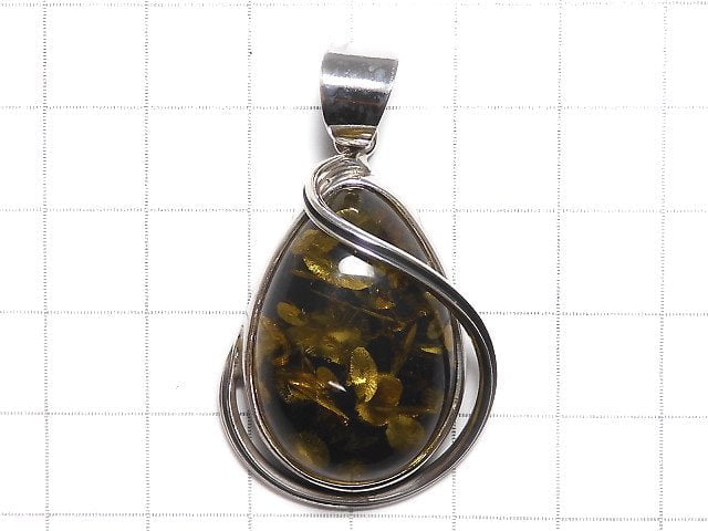[Video][One of a kind] Baltic Amber Pendant Silver925 NO.37