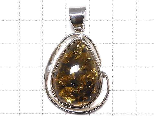 [Video][One of a kind] Baltic Amber Pendant Silver925 NO.40
