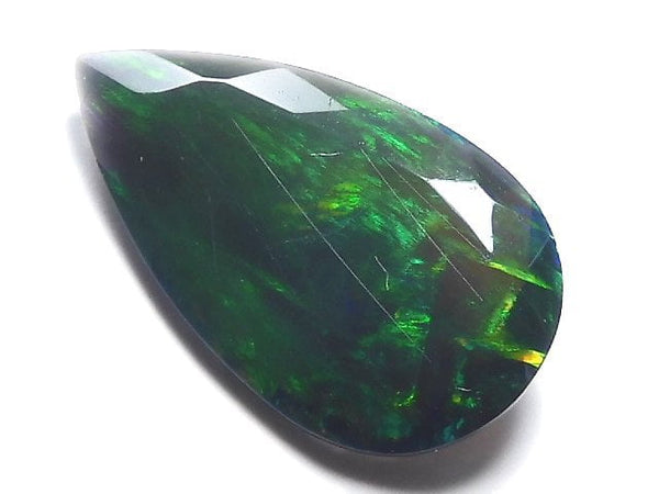 [Video][One of a kind] High Quality Black Opal AAA Loose stone Faceted 1pc NO.134