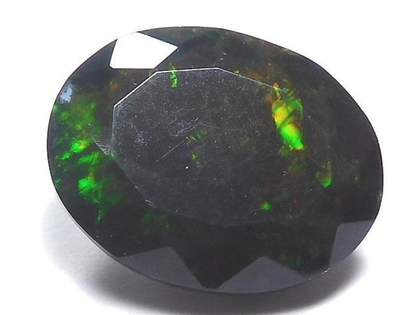 [Video][One of a kind] High Quality Black Opal AAA Loose stone Faceted 1pc NO.137