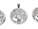 Metal parts Pendant [Tree of Life] 30mm Silver color 1pc