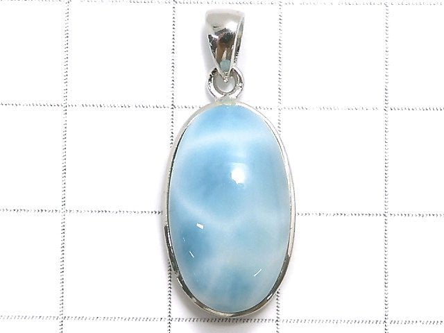 [Video][One of a kind] Larimar Pectolite AAA Pendant Silver925 NO.96