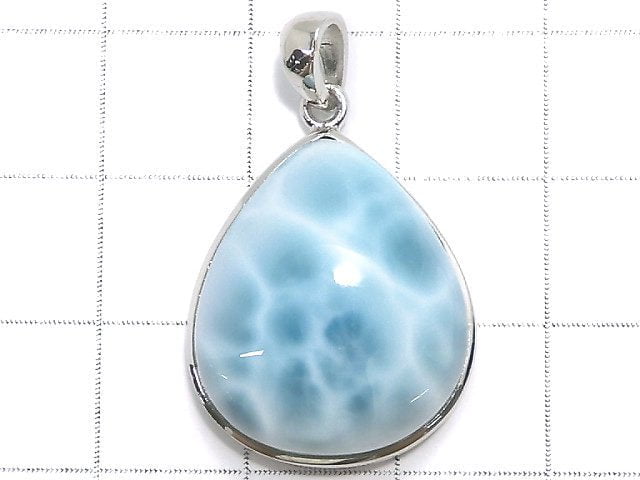 [Video][One of a kind] Larimar Pectolite AAA Pendant Silver925 NO.98