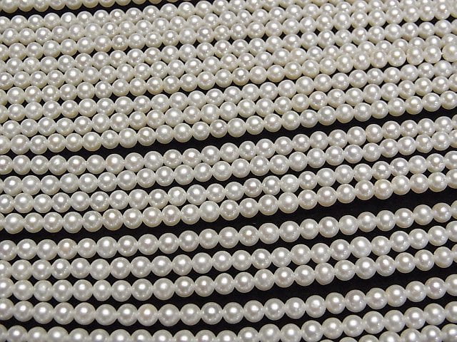[Video] Fresh Water Pearl AAA Semi Round 3mm White half or 1strand beads (aprx.15inch/38cm)