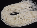 [Video] Fresh Water Pearl AAA Semi Round 3mm White half or 1strand beads (aprx.15inch/38cm)