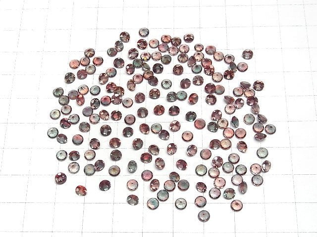 [Video]High Quality Bi-color Andesine AAA Loose stone Round Faceted 4x4mm 2pcs