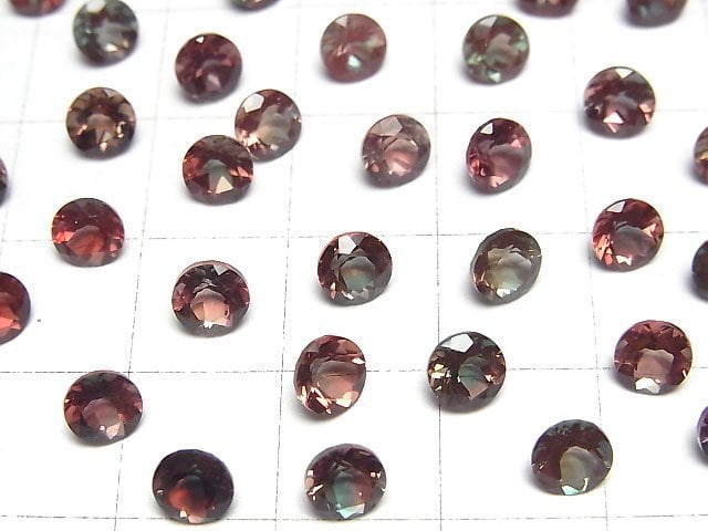 [Video]High Quality Bi-color Andesine AAA Loose stone Round Faceted 5x5mm 1pc