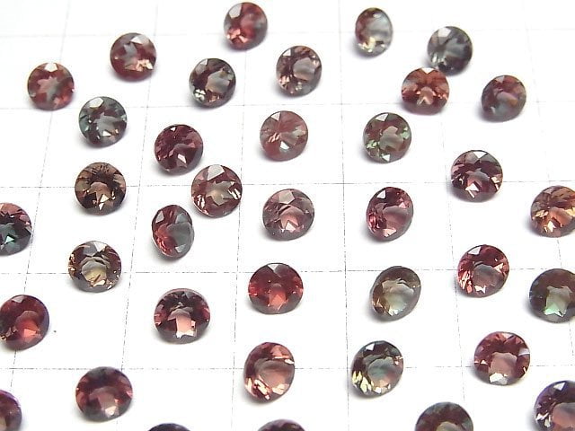 [Video]High Quality Bi-color Andesine AAA Loose stone Round Faceted 5x5mm 1pc