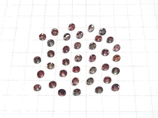 [Video]High Quality Bi-color Andesine AAA Loose stone Round Faceted 5x5mm 1pc