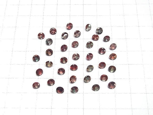 [Video]High Quality Bi-color Andesine AAA Loose stone Round Faceted 5x5mm 1pc