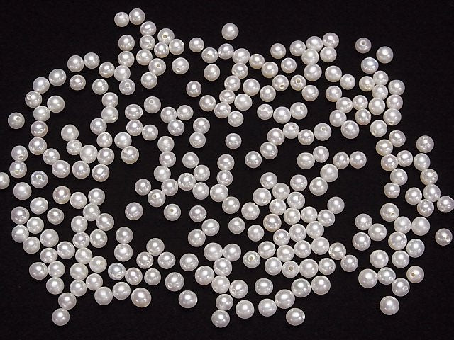 [Video]Fresh Water Pearl AAA Round 3.5-4mm [Half Drilled Hole] 2pairs